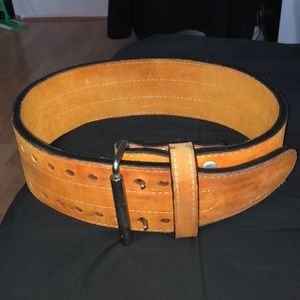 Orange inzer double prong belt